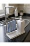 Liquid Soap Dispenser with Container, Kitchen Countertop Organizer with Hand Towel Hanger and Sponge Holder - 3