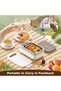 Cordless Electric Lunch Box 1L | Rechargeable Self Heating Food Warmer with 35,000mAh Battery | 304 Stainless Steel Container | Leak Proof Portable Meal Heater for Office, Travel, Car, Campin - 5