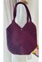 🖤   Velora Black Glittery Hand Knitted Cross Patterned Paper String Shoulder Bag - 3
