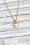 316L Steel Chain Gold Color Convex Heart Model Women's Necklace