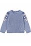 Baby Girl Floral Embroidered Knit Sweater 0-4 Years Blue