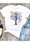 Tree Butterfly Printed Special Design Oversize Tshirt