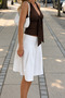 Halter Neck Halter Top Blouse with Belt Detail - 2