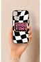 iPhone 17 Compatible Black Good Vibes Patterned Silicone Case