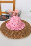 1-4 Years Old Heart Patterned Flounce Girls' Sun Hat - Pink - 4