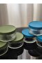 6-Piece Glass Breakfast Set with Colorful Lids, Air-Tight 140 Cc Glass Storage Container 8X4Cm - 5
