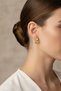 Yellow Color Zircon Stone Stylish Hoop Earrings Women's Bijouterie Earrings - 2
