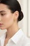 Yellow Color Butterfly Detailed Stoned Steel Hoop Earrings - 2