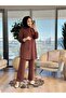 26605 Efsun Hooded Oshyo Set Brown - 2