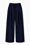 Novra Lace-Up Tensel Trousers Navy Blue
