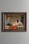 Musician and Two Women - Vintage Patterned Painting - Thick Model