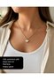 Veliora Star Detailed Heart Necklace – 316L Stainless Steel Women's Necklace