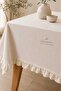 Raw Washed Linen Buldan Ruffled Tablecloth Picnic Cloth (Pay Attention to Your Size Selection)