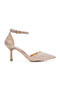 Ankle-Strap Pointed Toe Evening Shoes and Bag Set - 5