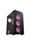 Vento Vg3400S, 750W, 80 Plus, Black, Tempered Glass, Rgb, Atx, Tower, Gaming Case
