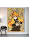 Demon Slayer Zenitsu Agatsuma Wall Cloth Wall Tapestry First Quality Satin Fabric Poster