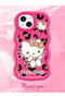 iPhone 15 Compatible Case Camera Protector Red Silicone Couple Phone Case Kitty Pattern - 2