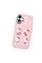 Samsung Galaxy A06 Compatible Case with Camera Protector Pink Silicone Couple Phone Case with Kitty Pattern - 3