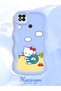 Redmi 10A Compatible Case Camera Protector Blue Silicone Couple Phone Case Kitty Pattern - 2