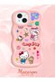 iPhone 13 Compatible Case Camera Protector Pink Silicone Couple Phone Case Kitty Pattern - 2