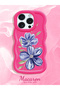 iPhone 15 Pro Compatible Case with Camera Protection Red Silicone Couple Phone Case with Floral Pattern - 2