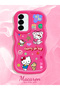 Samsung Galaxy A36 5g Compatible Case Camera Protector Red Silicone Couple Phone Case Kitty Pattern - 2