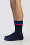 Men's 10-Pack Cotton Striped Tennis-Sports Socks - 4