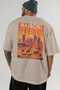 Nairobi Africa Beige Oversize Country City Back Printed Unisex T-Shirt 100% Cotton Premium - 5