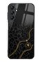 Samsung A14 Black Panther Gold Design Glossy Phone Case