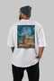 Athens Greece 2 White Oversize Country City Back Printed Unisex T-Shirt 100% Cotton Premium - 4