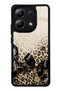 Xiaomi Redmi Note 13 4g Golden Leopard Bow Design Glossy Phone Case