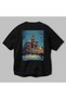 Moscow Russia 2 Black Oversize Country City Back Printed Unisex T-Shirt 100% Cotton Premium - 3