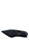 Women's Genuine Leather Navy Blue Patent Leather Heeled Shoes - 3