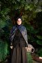 Petra Dolgun Ethnic Pattern Shawl - Cobalt blue Navy Blue - 2