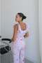 Pink Caren Floral Blouse and Pants Set - 6