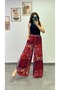 Wide-Leg Pants with Slits on Both Sides, Elastic Waistband and Pocket Details. - 2