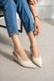 Wedge Women's Pointed Toe Wedge Heeled Shoes Stylish Elegant Open Back Ankle Strap Casual Shoes - 3