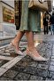 129-2508 Patterned Stone Embroidered 5 cm Heel Height Comfortable Women's Shoes - 6
