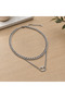 316L Stainless Steel Double Chain Modern Ring Design Women's Necklace - 2