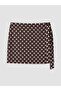 Brown Side Tie Polka Dot Women's Shorts Skirt - 5