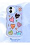 Samsung Galaxy A06 Compatible Case Camera Protector Blue Silicone Couple Phone Case Heart Pattern - 2
