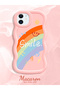 iPhone 11 Compatible Case Camera Protector Pink Silicone Couple Phone Case Rainbow Pattern - 2