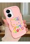 Vivo Y16 Compatible Case Camera Protector Pink Silicone Couple Phone Case Kitty Pattern
