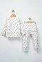 Snap Fastener Baby & Kids Pajama Set 100% Cotton Organic Fabric Long Sleeve Seasonal Set