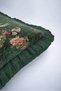 Exotic Bird Floral Vintage Design Fringe Pillowcase - Pink Gray Tassel Throw Pillow Cover - 8