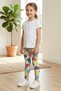 Girls' Leggings Colorful Leaf Patterned Stretchy Fabric 100% Cotton Leggings Cotton Casual Leggings 2-13 Years - 2