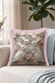 Rabbit Floral Spring Garden Fringed Pillowcase-Romantic Powder Cream Pink Tassel Throw Pillow Cover - 7