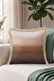 Gradient Transition Velvet Fringed Pillowcase - Elegant Abstract Powder Coffee Cream Tassel Throw Pillow Cover - 4