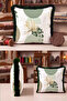 Tropical Palm Leaf Fringed Pillowcase-Botanical Bohemian Green Beige Black Tassel Throw Pillow Cover - 2