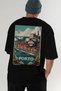 Porto Portugal Black Oversize Country City Back Printed Unisex T-Shirt 100% Cotton Premium - 7